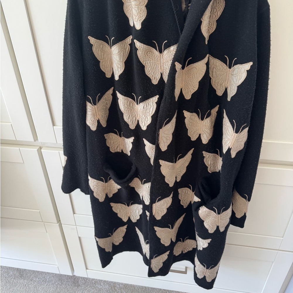 Johnny Waas Embroidered Cardigan with Butterfly Design - Picture 12 of 12